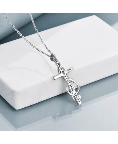 Cross Necklace for Women Sterling Silver Conformation Jewelry Gifts for Women $25.46 Pendant Necklaces