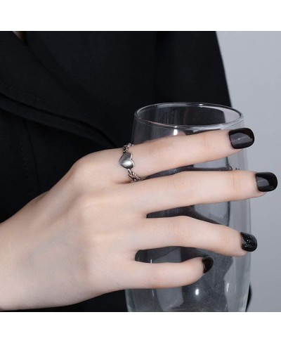 Love Wrap Open Rings for Women Girls Vintage Adjustable Expandable Band Eternal Knuckle Statement Finger Tail Ring Stackable ...