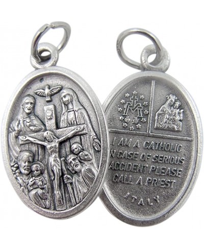 Silver Tone Catholic 4-Way Scapular Medal with Cross and Dove 3/4 Inch $12.56 Pendants & Coins