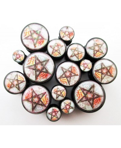 Elemental Pentagram Ear Plugs - Acrylic Screw-On - 8 Sizes Pair* $10.92 Piercing Jewelry