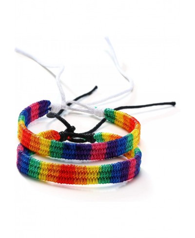 Gay Pride Bracelet for Men Women Handmade Braided Rope Rainbow Flag Friendship Bracelet LGBTQ Awareness Bracelet for Parades ...