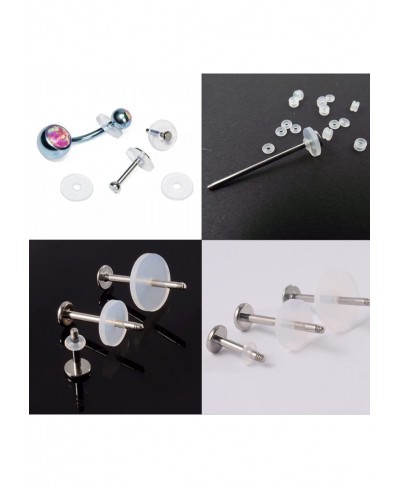 Clear Disc Pad Stabilizer Plastic Earring Back Plug Pressure Silicone Earring for Keloid Treatment Pad Belly Navel Piercing K...