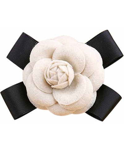 80Hou Elegant Wool Camellia Flower Brooch Vintage Bow Floral Pin $11.00 Brooches & Pins