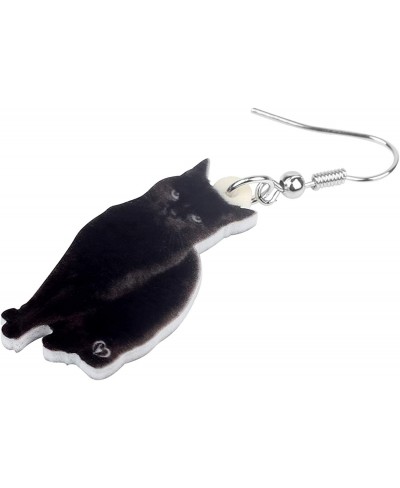 Acrylic Cute Black Cat Earrings Elegant Pets Drop Dangle for Women Girls Teens Charms Gifts $8.83 Drop & Dangle