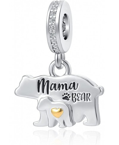 Mama Bear Mother Daughter Mom Mother's Day Bead Charms for PandoraCharm Bracelet Necklace $9.33 Charms & Charm Bracelets