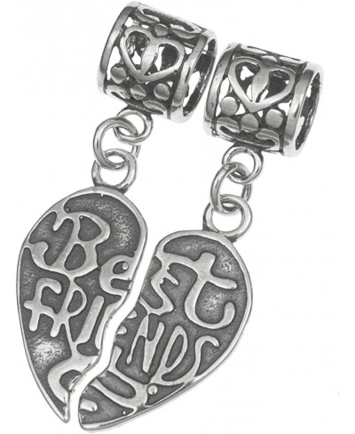 925 Sterling Silver Best Friend Love Heart Pendant Bead for European Charm Bracelets $23.74 Charms & Charm Bracelets