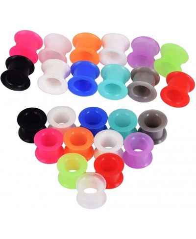 Colorful Silicone Ear Gauges Flesh Tunnels Plugs Double Flared Stretchers Ear Piercing Jewelry $12.25 Piercing Jewelry