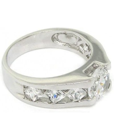 Classic Sterling Silver Engagement Ring w/Round Brilliant White CZ $19.08 Engagement Rings