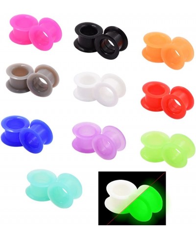 Colorful Silicone Ear Gauges Flesh Tunnels Plugs Double Flared Stretchers Ear Piercing Jewelry $12.25 Piercing Jewelry