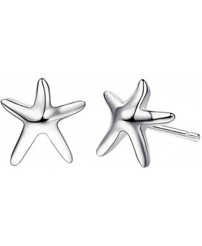 Women Stud Earrings Starfish Bohemian 925 Sterling Silver Friendship Dainty Lightweight Girl's Jewelry Gifts $8.66 Stud