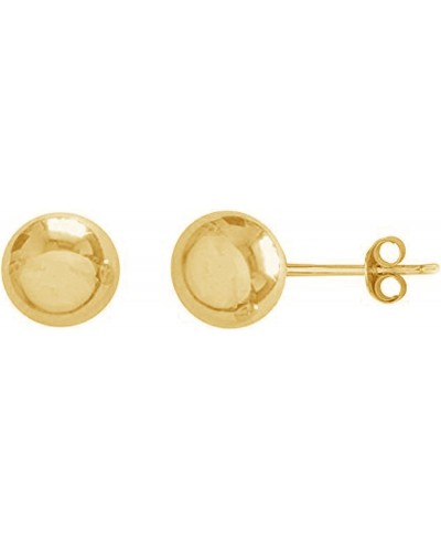 14k Yellow Gold Ball Stud Post Earrings 3 4 5 6 7 8mm $22.05 Ball