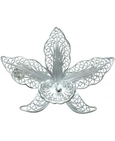 .925 Sterling Silver Brooch Orchid Filigree' $34.59 Brooches & Pins