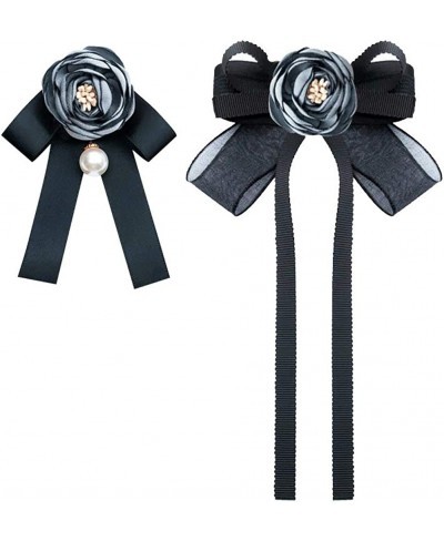 Flower Brooches Pin Pre-Tied Bowknot Women Girls Ribbon Collar Neck Clips Bow Tie JW57 $16.38 Brooches & Pins