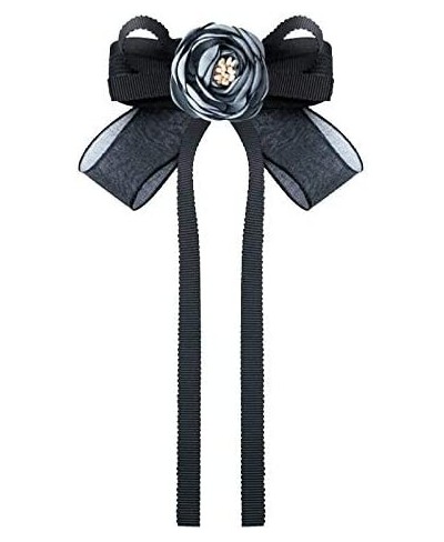 Flower Brooches Pin Pre-Tied Bowknot Women Girls Ribbon Collar Neck Clips Bow Tie JW57 $16.38 Brooches & Pins