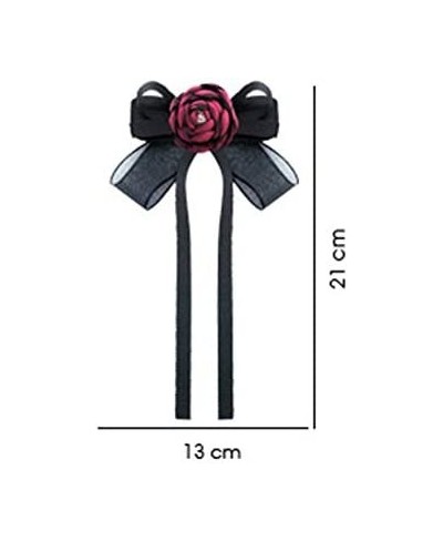 Flower Brooches Pin Pre-Tied Bowknot Women Girls Ribbon Collar Neck Clips Bow Tie JW57 $16.38 Brooches & Pins