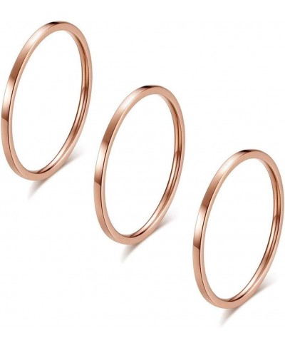 Joint Knuckle Ring Set Plain Band Knuckle Stacking Midi Rings for Women and Girls Jewelry Rose Gold 9 $14.12 Bands