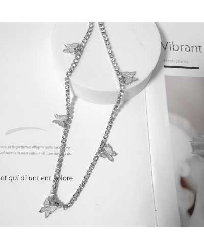 Crystal Waist Chains Butterfly Belly Body Chain Silver Nightclub Body Jewelry for Women and Girls $7.28 Body Chains