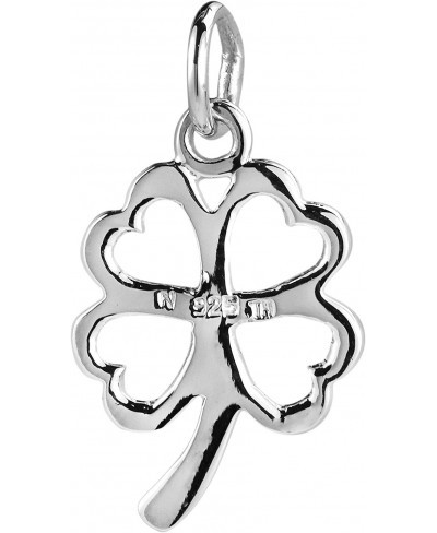 Lucky Clover Heart Leaf .925 Sterling Silver Pendant Charm $14.70 Pendants & Coins