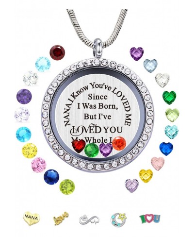 Best Gift Floating Charm Living Memory Lockets with Birthstone Magnetic Closure 30mm Stainless Steel Necklace $16.32 Pendant ...