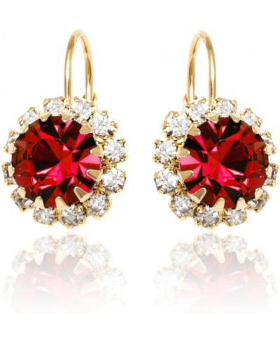 Crystal Flower Earrings For Women Brazel 18K Gold Plated Crystal Flower Earrings Cubic Zirconia Earrings for Women $17.21 Dro...