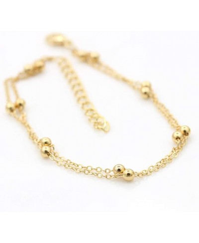 Foot Ring Double Chain Bead Toe Chain Comfortable and Environmentally Beautiful $6.68 Toe Rings