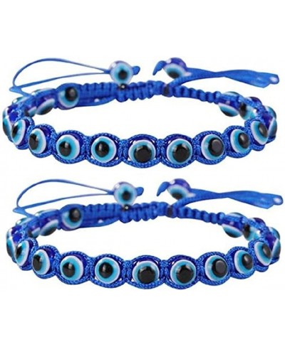 Evil Eye Bead Bracelets Hand-Woven Lucky Kabbalah Protection Nazar Amulet Bracelet Anklet for Women Men Boys&Girls $7.75 Anklets