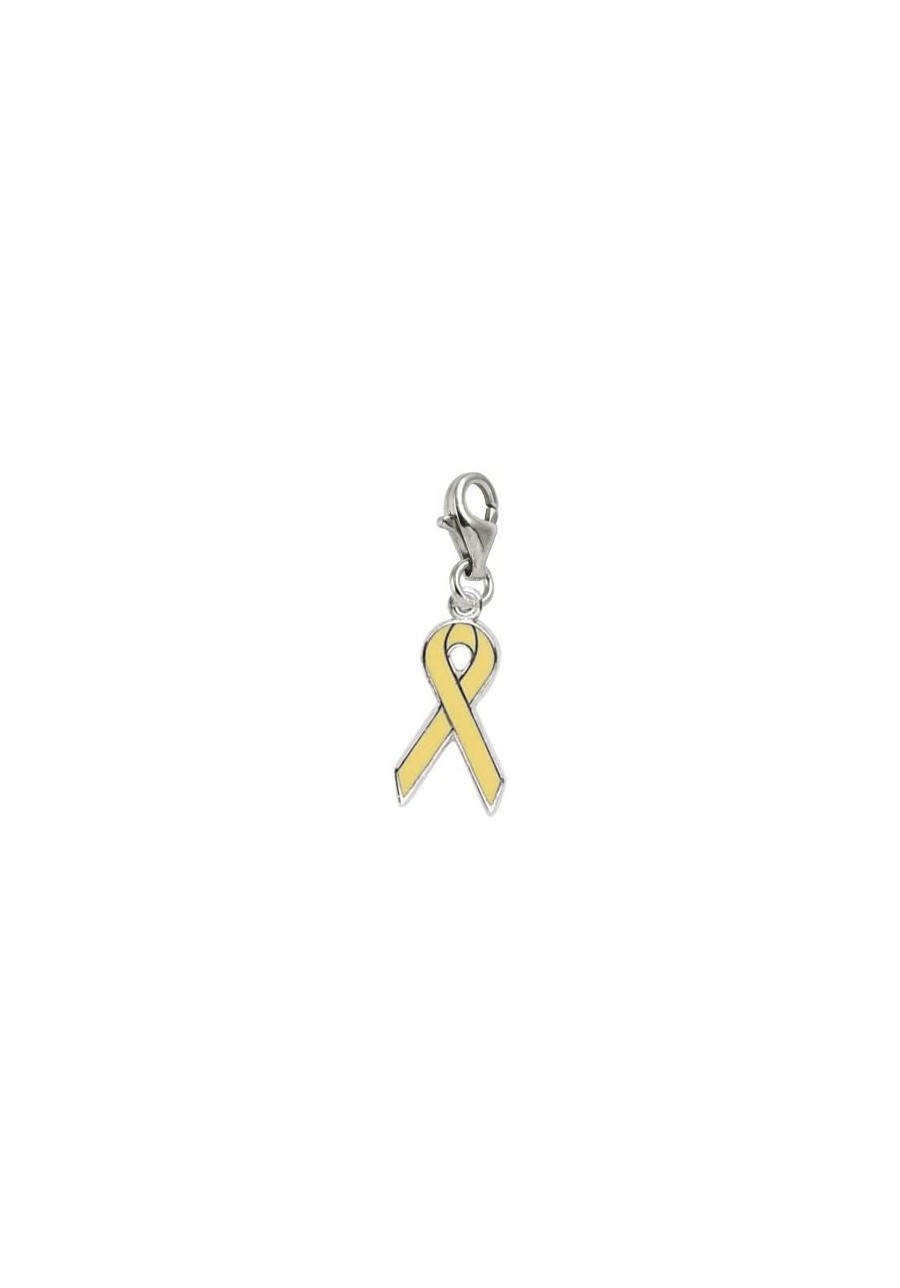 Yellow Ribbon Charm with Lobster Clasp $28.91 Charms & Charm Bracelets