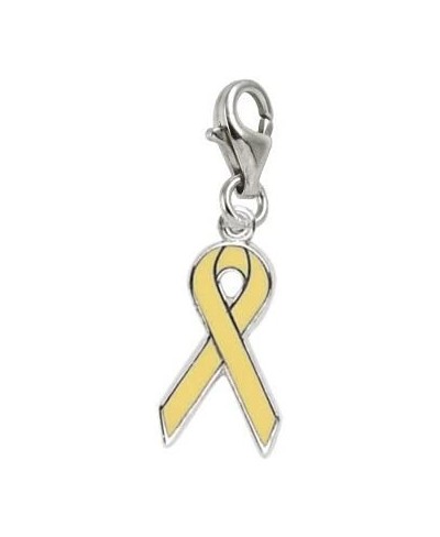 Yellow Ribbon Charm with Lobster Clasp $28.91 Charms & Charm Bracelets