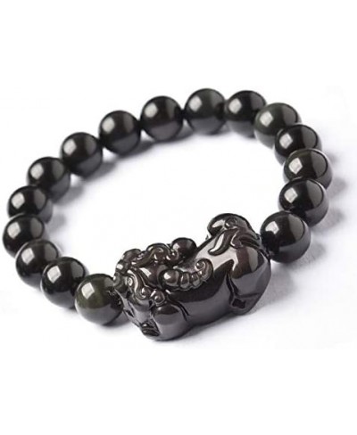 Feng Shui Black Obsidian Wealth Bracelet?Obsidian Brave Couple Bracelet Can Bring Luck and Prosperity?Suitable for Any Occasi...