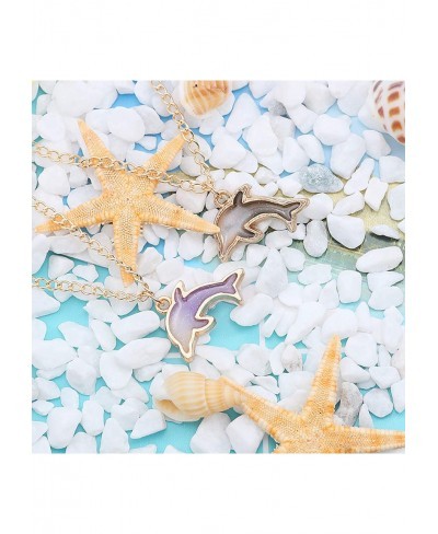 Cute Alloy Dolphin Pendant Necklace Marine Animals Colored Fish Jewelry For Women Party Favors And Stocking Stuffers For Girl...