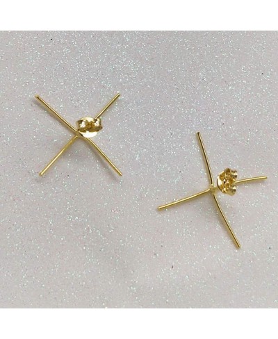 Silver Claw Prong Raw Stone Stud Earring Blanks 4 Prong Setting 14k Gold Plated Sold by Pair $11.64 Stud