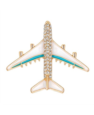 Rhinestone Aircraft Airplane Brooch Pins Women Breastpin Corsage Girls Jewelry Gift $6.27 Brooches & Pins