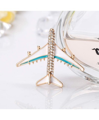 Rhinestone Aircraft Airplane Brooch Pins Women Breastpin Corsage Girls Jewelry Gift $6.27 Brooches & Pins