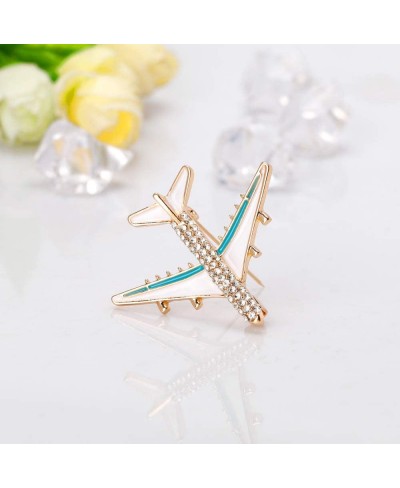 Rhinestone Aircraft Airplane Brooch Pins Women Breastpin Corsage Girls Jewelry Gift $6.27 Brooches & Pins