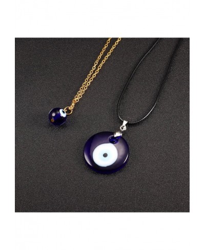 Evil Eye Necklace with Evil Eye Bracelet Set for Women Men 7 Knot Lucky Bracelets for Protection Turkish Greek Pendant Neckla...