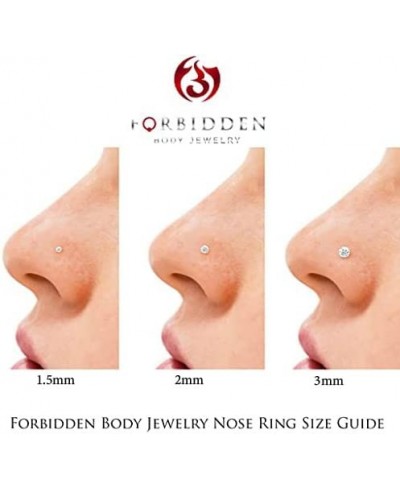 Nose Rings L Shaped 18g/20g Surgical Steel Nose Ring Star Nose Ring 3mm CZ Star Top L-Shaped Nose Stud (Choose Gauge/Color) $...