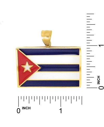 14kt GP Cuba Flag Stainless Steel & Gold - Bandera De Cuba Dije Oro Acero Quirurgico $16.03 Pendants & Coins