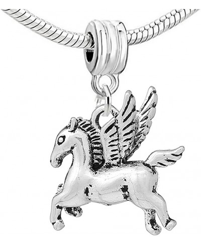 Pegasus Horse with Wings Dangle Charm Bead for Snake Chain Charm Bracelets $20.52 Charms & Charm Bracelets