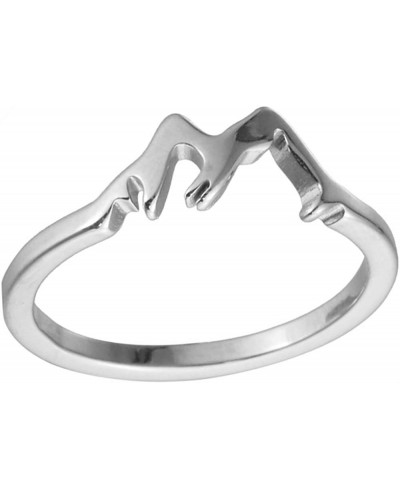 Stainless Steel Mountain Style Statement Promise Anniversary Ring $9.20 Statement