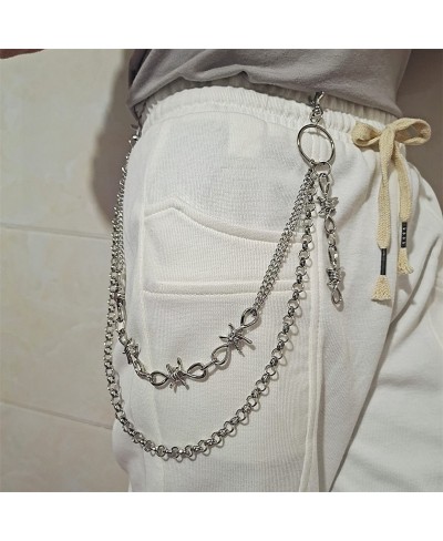 Punk Pocket Wallet Chain Cute Angel Dice Mushroom Heart Thorns Jean Pants Multilayer Belt Chains Waist Belly Body Chain Jewel...