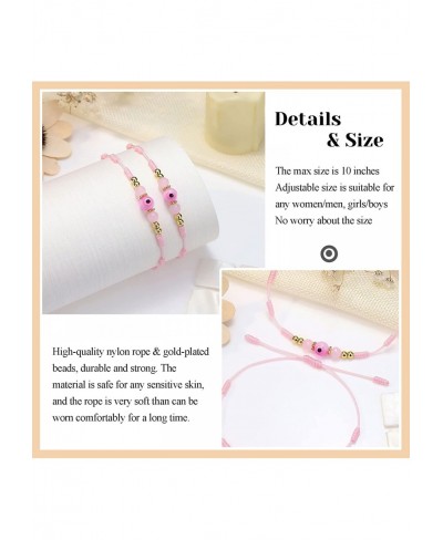 Good Luck Evil Eye 7 Knot Bracelets Adjustable Red String Amulet Gifts for Women Men Boys Girls $10.07 Link