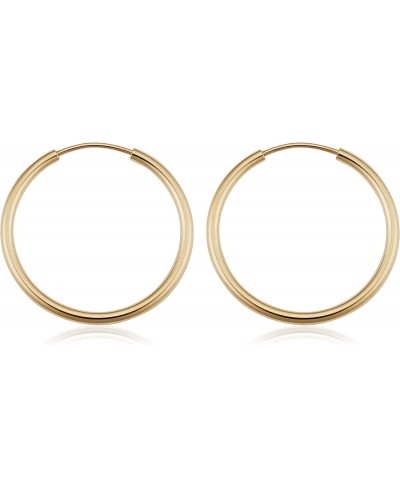 14k Yellow Gold Filled 1.5 mm Thick Endless Hoop Earrings (12 16 20 30 40 50 or 60 mm) $19.20 Hoop