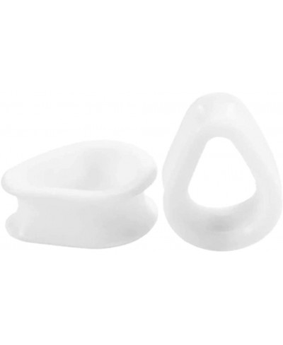 Pair 2G-30mm Silicone Teardrop Tunnels Plugs Double Flared $13.82 Piercing Jewelry