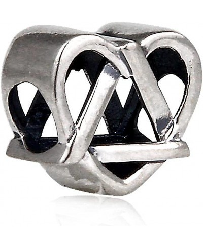 Reflections Adoption Symbol Charm - Antique 925 Sterling Silver Heart Bead Fit DIY Charm $15.51 Charms & Charm Bracelets