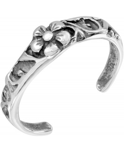 Sterling Silver Flower Adjustable Toe Ring $13.90 Toe Rings