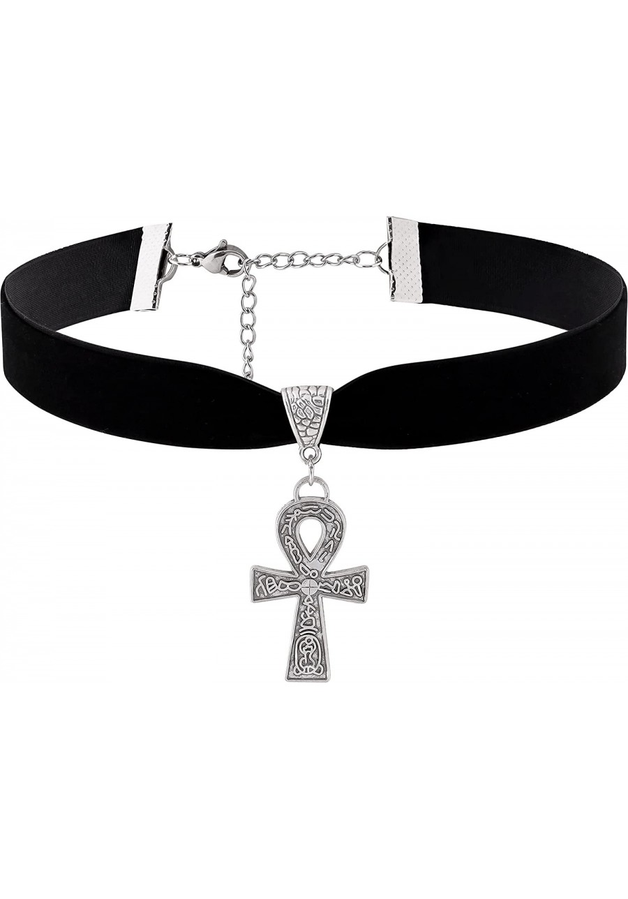 Gothic Cross Necklace Cross Choker Goth Jewelry Gift for Women $13.59 Chokers