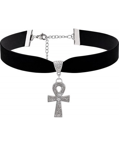 Gothic Cross Necklace Cross Choker Goth Jewelry Gift for Women $13.59 Chokers