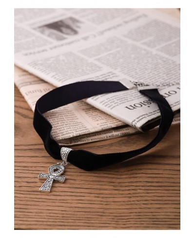 Gothic Cross Necklace Cross Choker Goth Jewelry Gift for Women $13.59 Chokers