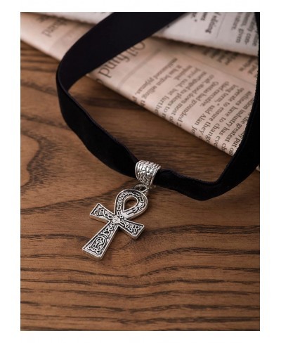 Gothic Cross Necklace Cross Choker Goth Jewelry Gift for Women $13.59 Chokers