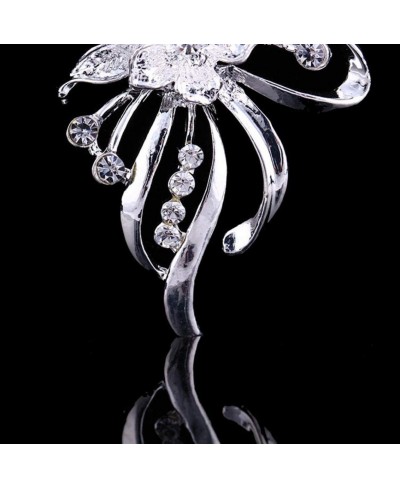 Brooch Pin Fashion Women Flower Glitter Rhinestone Inlaid Dress Suit Lapel Badge $5.62 Brooches & Pins